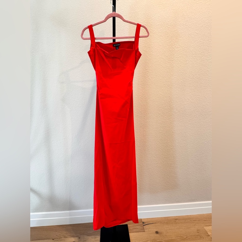 NWT PrettyLittleThing Vibrant Red Maxi Dress